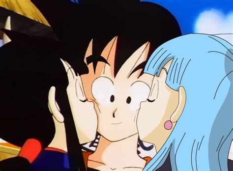 bulma x chichi kiss